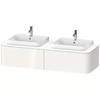 Duravit Happy D.2 Plus Тумба подвесная 160x55х35.4см, с 2 раковинами и 2 ящиками, цвет: белый глянцевый
