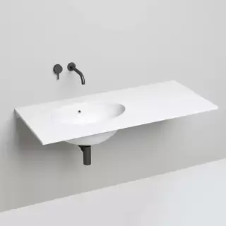 Salini Marea 12 Раковина врезная снизу 55х40см, без отв., с переливом, материал: S-Stone, цвет: белый матовый