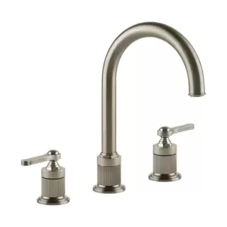 Gessi Venti20 Смеситель для раковины, на 3 отв., излив 17.2см., цвет: Finox Brushed Nickel