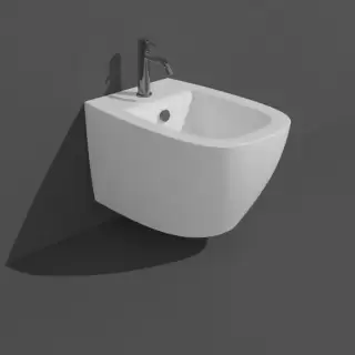 Simas Juniper Биде подвесное 53,5x370xh32см., с 1 отв., цвет: белый глянец