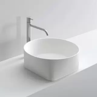 NOORTH milldue edition Раковина 44.6x16 см, без отв., накладная, цвет: белый