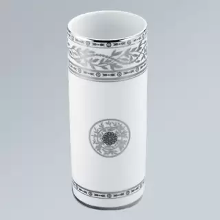 THG MARQUISE BLANC DECOR PLATINE Ваза керамическая, настольная, декор платина, цвет: белый