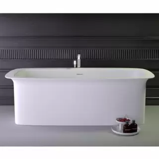 KNIEF Glam Ванна отдельностоящая  170х80x55см, со  слив переливом, цвет: белый матовый