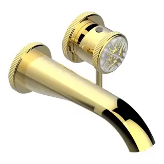 THG Hirondelles Gold Stamped Смеситель для раковины, встраиваемый, цвет: Polished gold