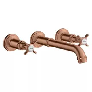 Axor Montreux Смеситель для раковины, встраиваемый, излив: 22.5см., цвет: шлифованное красное золото