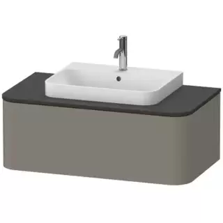 Duravit Happy D.2 Plus Тумба подвесная 100x55х35.4см, с раковиной и 1 ящиком, цвет: stone grey satin matt