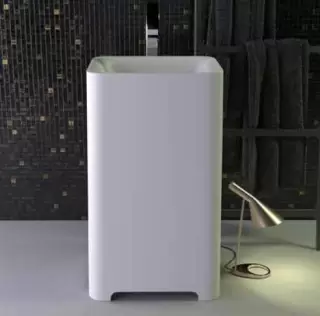 KNIEF Feel Раковина 53х43х90 см, без отв., отдельностоящая, выпуск в пол, цвет: белый матовый