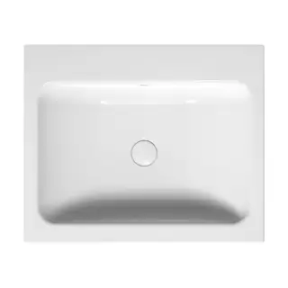 Bette One Раковина встраиваемая на столешницу 60&times;49.5&times;13см, без отв., с переливом, сталь, цвет: белый