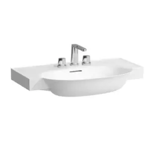 Laufen New Classic Раковина накладная 80х48х7.5см, с 3 отв., с переливом, цвет: белый матовый