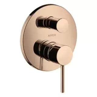 Axor Starck Смеситель для ванны, встраиваемый, с переключателем на 2 потока, цвет: полированное красное золото