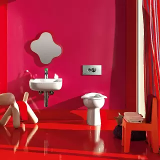 Laufen Florakids Унитаз напольный 38.5х29.5х35 см, слив в стену, цвет: белый