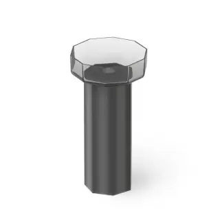 Dea Design Pedestal Basin Раковина 48х45.6х90см., напольная, без отв., Glasstech, прозрачная смола, цвет: Smoky Black R4