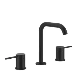 Gessi 316 Смеситель для раковины, на 3 отв., без донного клапана, излив 15.6см, h=20см., цвет: Black XL