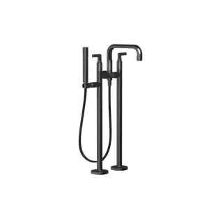 Gessi Inciso Напольный смеситель для ванны с ручным душем, цвет: Black Metal Brushed PVD