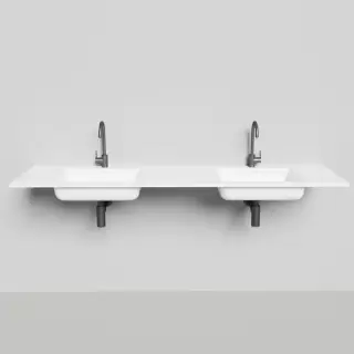 Salini Onda Раковина 180x50см, c 1 отв., c переливом, материал: S-Stone, цвет: белый матовый