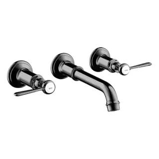 Axor Montreux Смеситель для раковины, встраиваемый, излив: 22.5см., ручка: рычаг, цвет: полированный черный хром