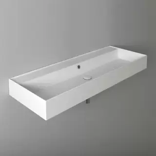 Simas Agile Раковина 121х46см., подвесная, без отв., без перелива, цвет: белый