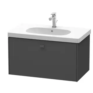 Duravit  Brioso Тумба подвесная 82х46.9х45.2см, с раковиной, с 1 выдвижным ящиком, цвет: графит матовый