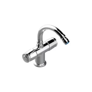 THG CORVAIR Смеситель для биде на 1 отверстие, 2-х вентильный, с донным клапаном, цвет: хром