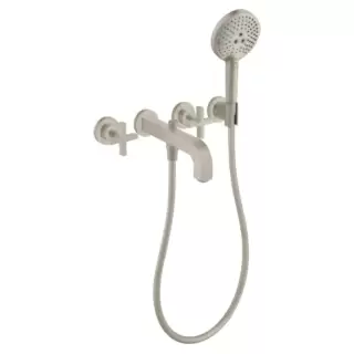 Axor Citterio Смеситель для ванны, встраиваемый, с ручным душем, цвет: шлифованный никель