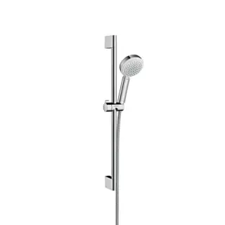 Hansgrohe Crometta Vario Душевой набор: штанга 65см., ручной душ 100, 3jet (Rain, Turbo Rain, массажная), шланг, цвет: белый/хром