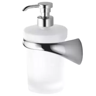 Colombo Link Дозатор для жидкого мыла, подвесной, SX, цвет: хром/матовое стекло