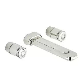 THG CORVAIR Смеситель для раковины настенный, c 2 вентилями, внешняя часть, цвет: хром