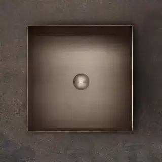 Gessi 316 Раковина 40x40 см, без отв., для установки на столешницу, без перелива, нержавеющая сталь, цвет: Copper Brushed PVD