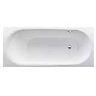 Bette Comodo Ванна встраиваемая, 180х80х45 см с шумоизоляцией, BetteGlasur&reg; Plus, область ног ванны справа, перелив сзади, цвет: белый