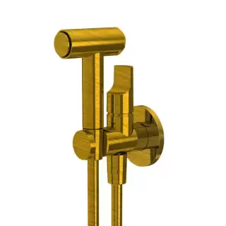 Fima Carlo Frattini Collettivit&agrave; Гигиенический душ, настенный, со шлангом 120см., цвет: брашированное золото