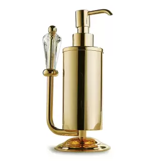 3SC Boheme Дозатор для жидкого мыла, настольный, цвет: золото 24к. Lucido