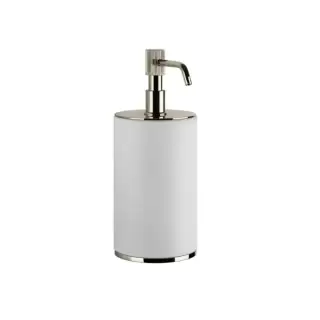 Gessi Venti20 Дозатор для жидкого мыла настольный, цвет: белый, фурнитура Nickel PVD