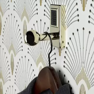 THG Metropolis Cristal Noir Крючок одинарный, подвесной, цвет: Soft Gold