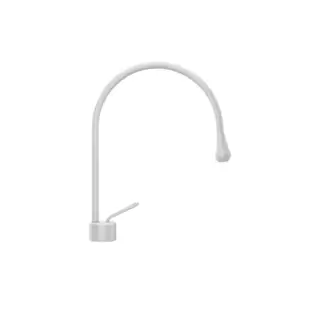 Gessi Goccia Смеситель для раковины на 1 отверстие, излив 244мм R=125, цвет: белый