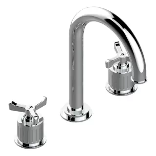 THG Hamptons Смеситель для раковины, 3 отв., цвет: хром