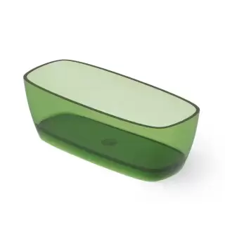 Dea Design Soul Ванна 170х72х56см., отдельностоящая, Glasstech, прозрачная смола, цвет: Emerald R3