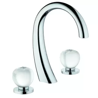 THG Pomme cristal clair satiné Смеситель для раковины, 3 отв., цвет: хром