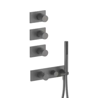 Fantini Milano Встраиваемый смеситель для душа, термостатический, цвет: Matt Gun Metal PVD