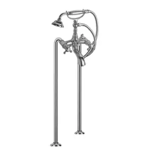 Carlo Frattini Elizabeth, Смеситель напольный для ванны с душевым комплектом, цвет: Хром