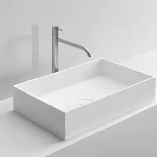 NOORTH milldue edition Раковина 63х38х14.2 см, без отв., накладная, цвет: белый