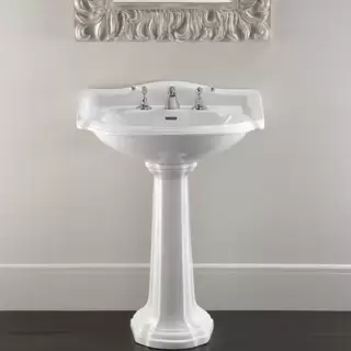 Devon&Devon Oxford Раковина 65х50 см, 3 отв., на пьедестале, цвет: белый