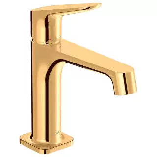 Axor Citterio M Смеситель для раковины, на 1 отв., излив: 12.8см, без донного клапана, цвет: полированное золото