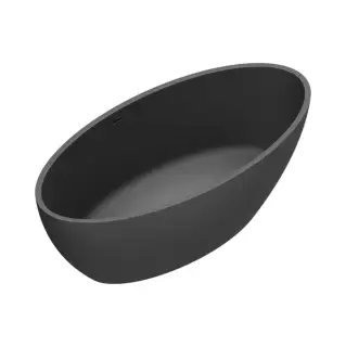Catalano Solid Ванна отдельностоящая 165x80хh52см, с переливом, сифон в комплекте, цвет: черный матовый
