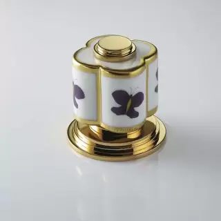 THG CAPUCINE MAUVE DECOR OR Вентиль смесителя для ванны, декор золото/лиловый, цвет: полированное золото