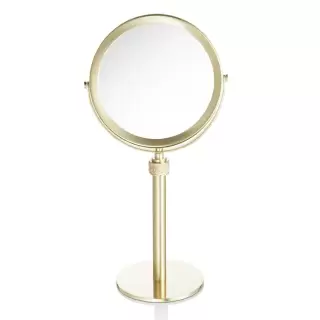 Decor Walther Rocks SP 13/V Косметическое зеркало на подставке, с кристаллами Swarovski, настольное, цвет: золото матовое