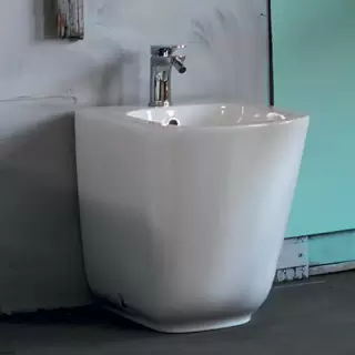 Kerasan Tribeca Биде напольное пристенное 55х35см, с 1 отв под смеситель, c креплением WB5N, цвет: белый