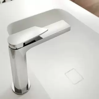 Gattoni Soffio Смеситель для раковины однорычажный, излив 120 см, цвет: хром