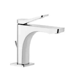 Gessi Rilievo Смеситель для раковины на 1 отв. с донным клапаном h=153мм, излив 126мм , цвет: хром