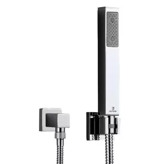 Bossini Cube Душевой гарнитур: лейка для душа с держателем и шлангом 150см., цвет: хром