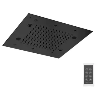 Fima Carlo Frattini Soffioni Верхний душ 50х50см., потолочный, Harmonia c LED подсветкой для хромотерапии, цвет: черный матовый